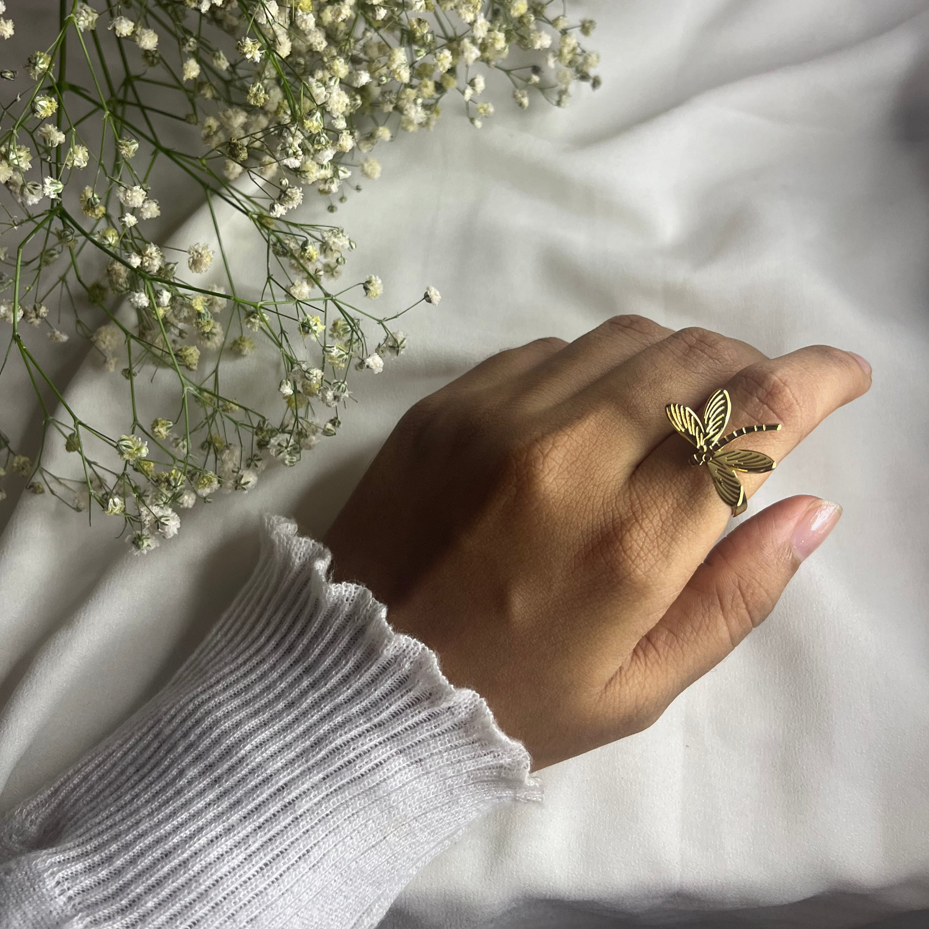 GOLDEN DRAGONFLY RING