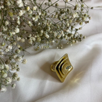 LAYERED SQUARE GOLD RING